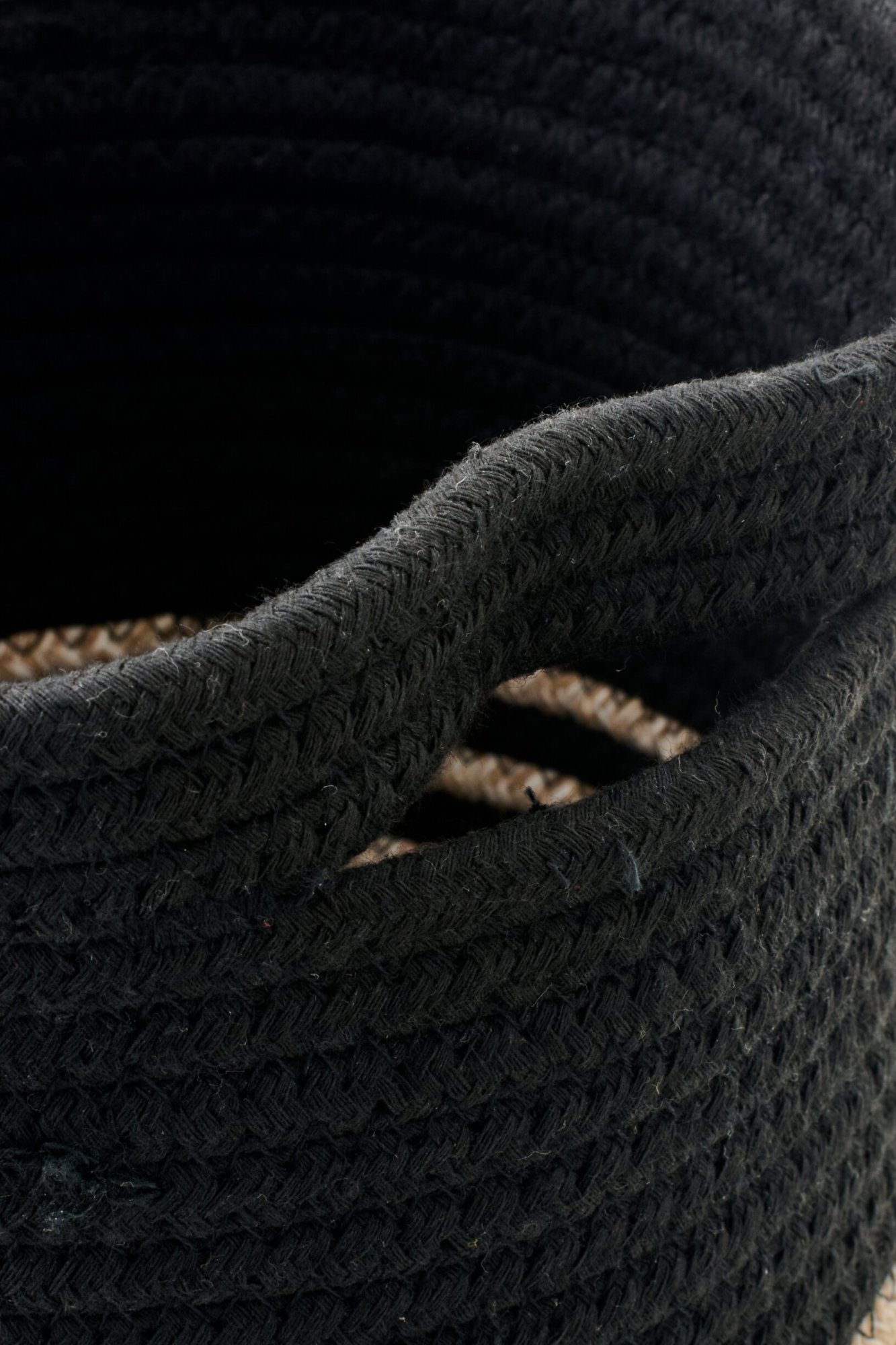 Opbergmand Boordis Polyester Zwart - Set van 3 - Afbeelding 2