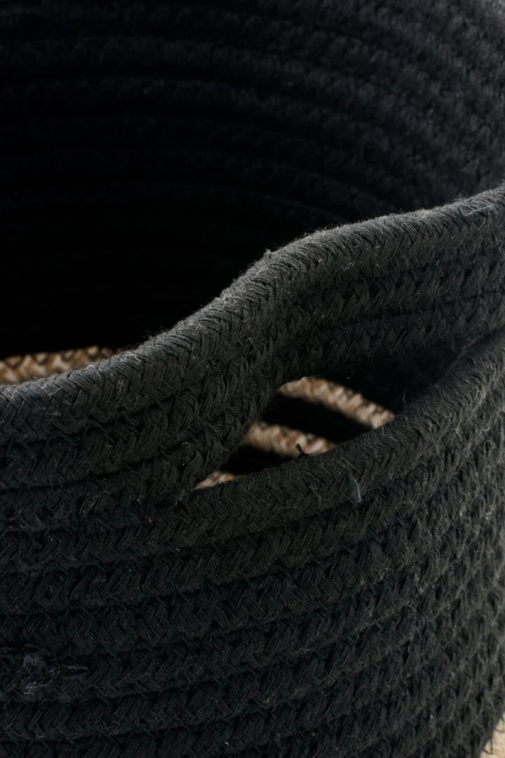 Opbergmand Boordis Polyester Zwart - Set van 3 - Afbeelding 2