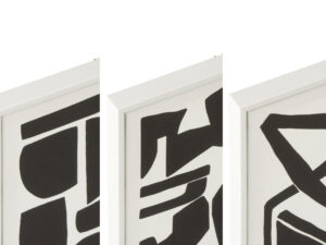 Wanddecoratie Brinsak Zwart - Set van 3