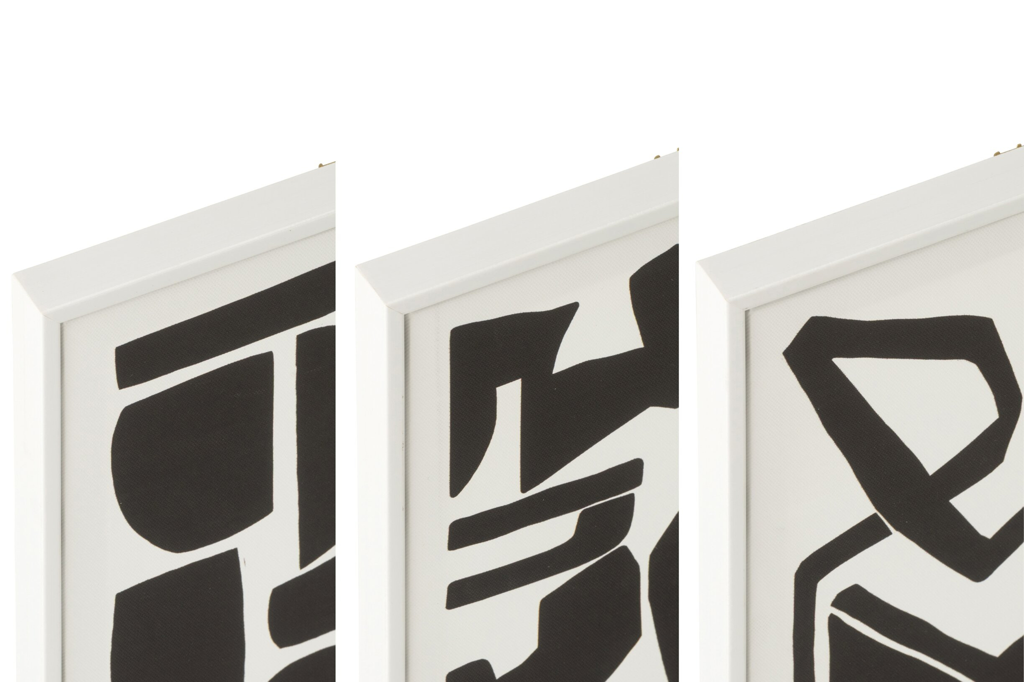 Wanddecoratie Brinsak Zwart - Set van 3