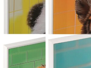 Beeld Piessan Canvas Meerkleurig - Set van 4