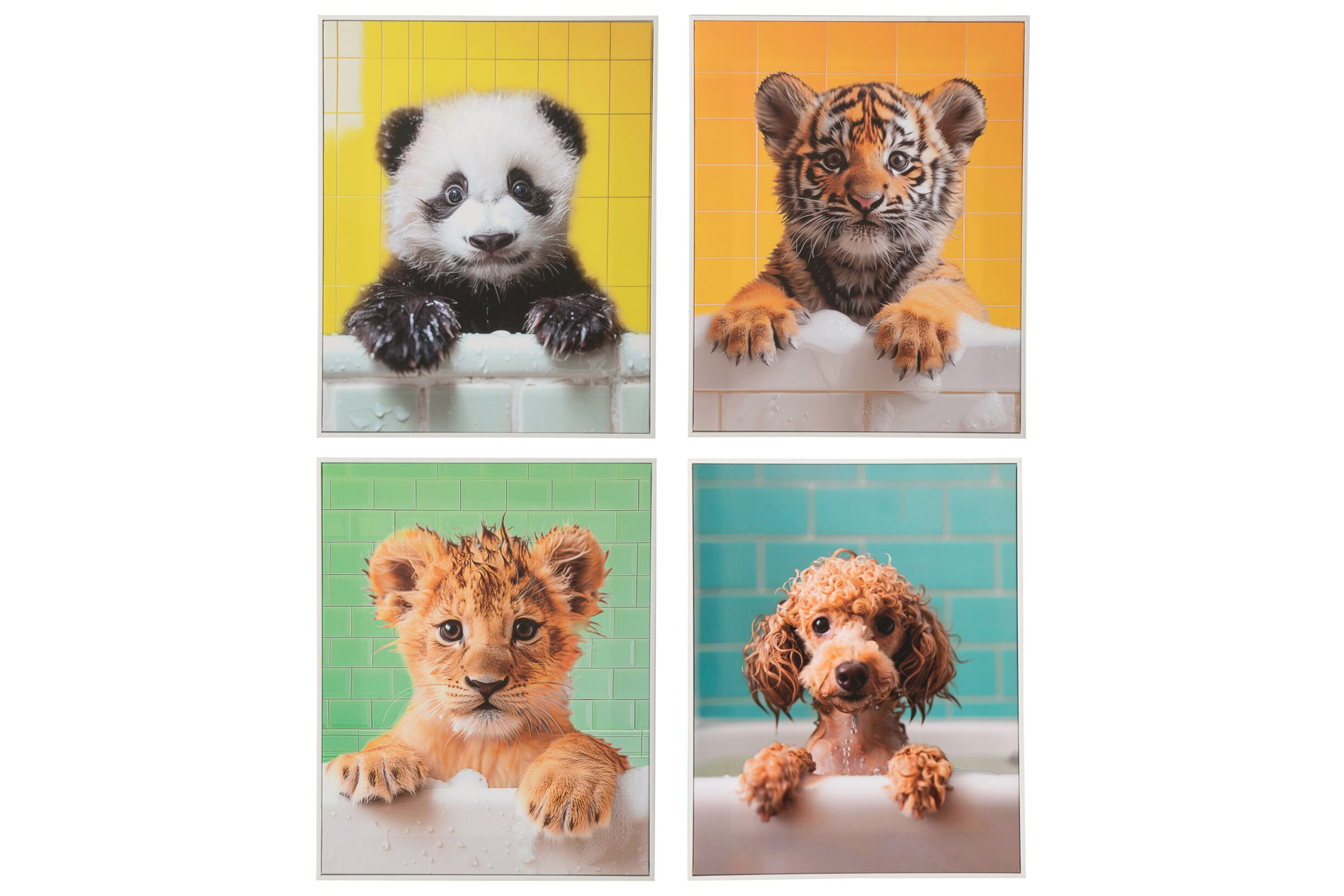 Beeld Piessan Canvas Meerkleurig - Set van 4 - Afbeelding 2