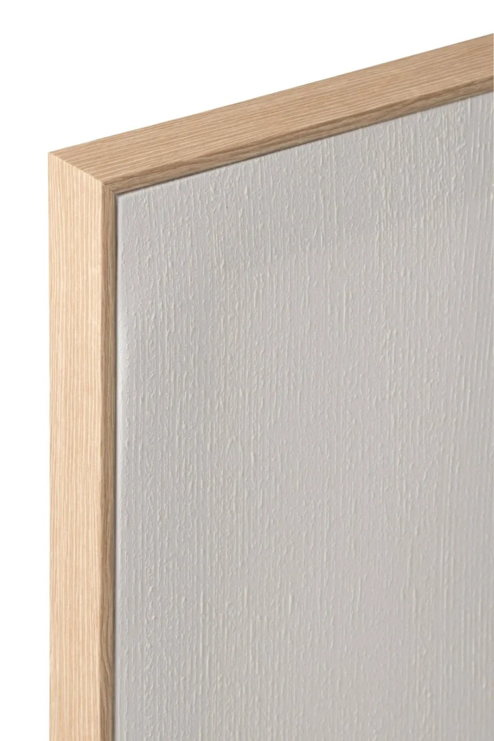 Schilderij Niessira Wit set van 2 met off-white canvas en houten lijst, rustige textuur, stijlvol wanddecoratiepaar