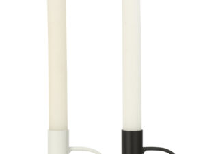 Kandelaar Treildy Metaal Zwart H10 cm - Set van 2