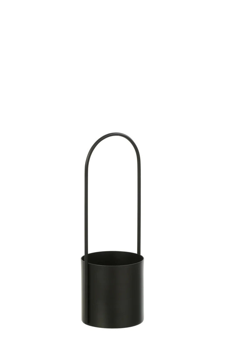 Bloempot Causonte Metaal Zwart H30 cm - Afbeelding 2