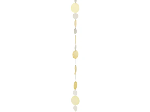 Stekker Goovu Capiz geel met slanke hanger van capiz en hout, 118 cm lang