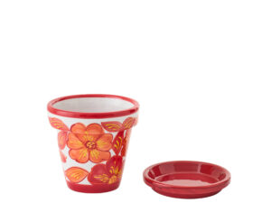 Bloempot Ceinnella Keramiek Oranje H19 cm