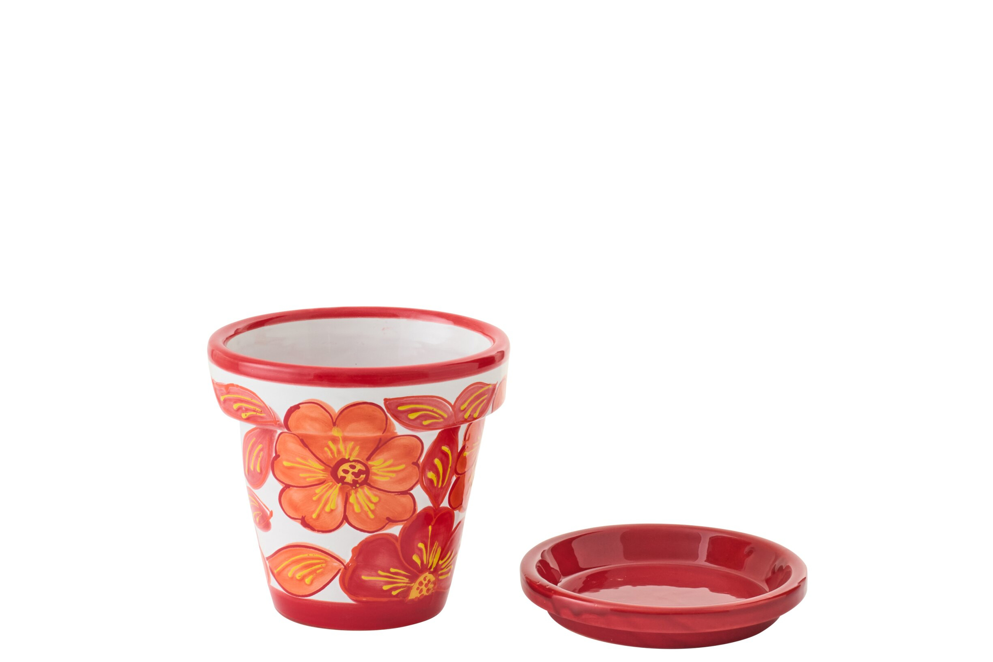 Bloempot Ceinnella Keramiek Oranje H19 cm