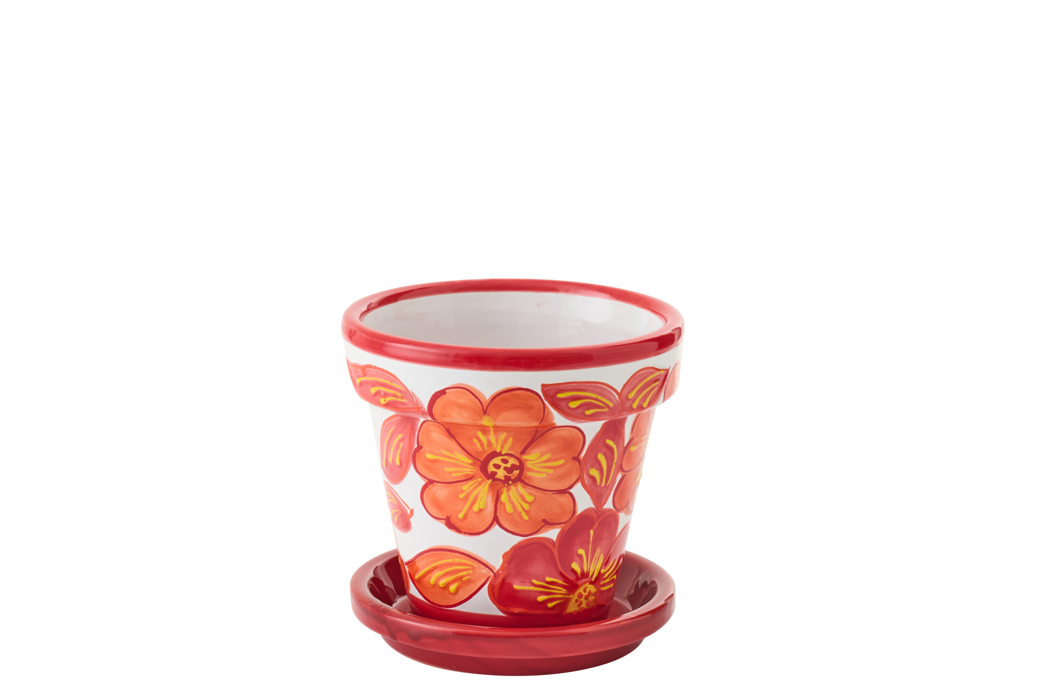 Bloempot Ceinnella Keramiek Oranje H19 cm - Afbeelding 2
