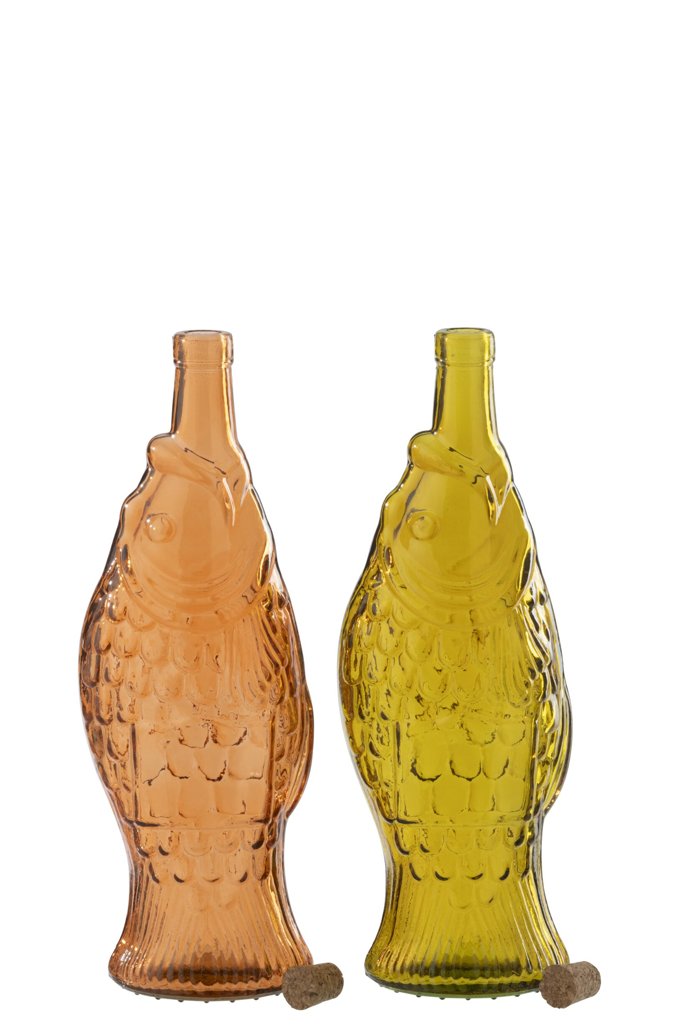 Decoratie Nollen Glas Oranje - Set van 2