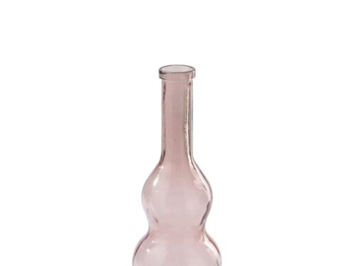 Vloervaas Appenzell roze glas, 75 cm hoog, slanke vorm met bolle onderzijde voor een elegante uitstraling