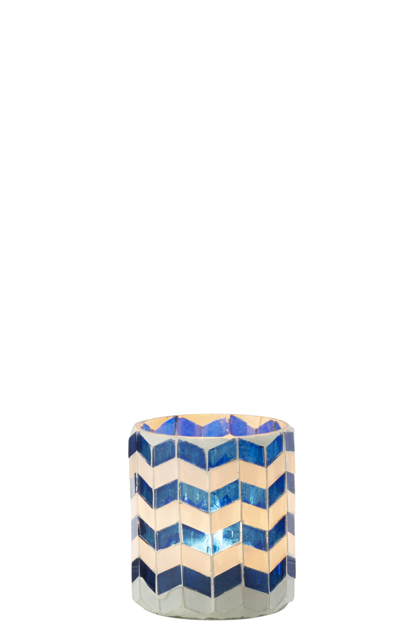 Kaarsenhouder Diedoro Glas Blauw