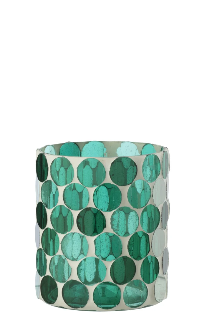 Kandelaar Corund Glas Blauw H12,5 cm - Afbeelding 4
