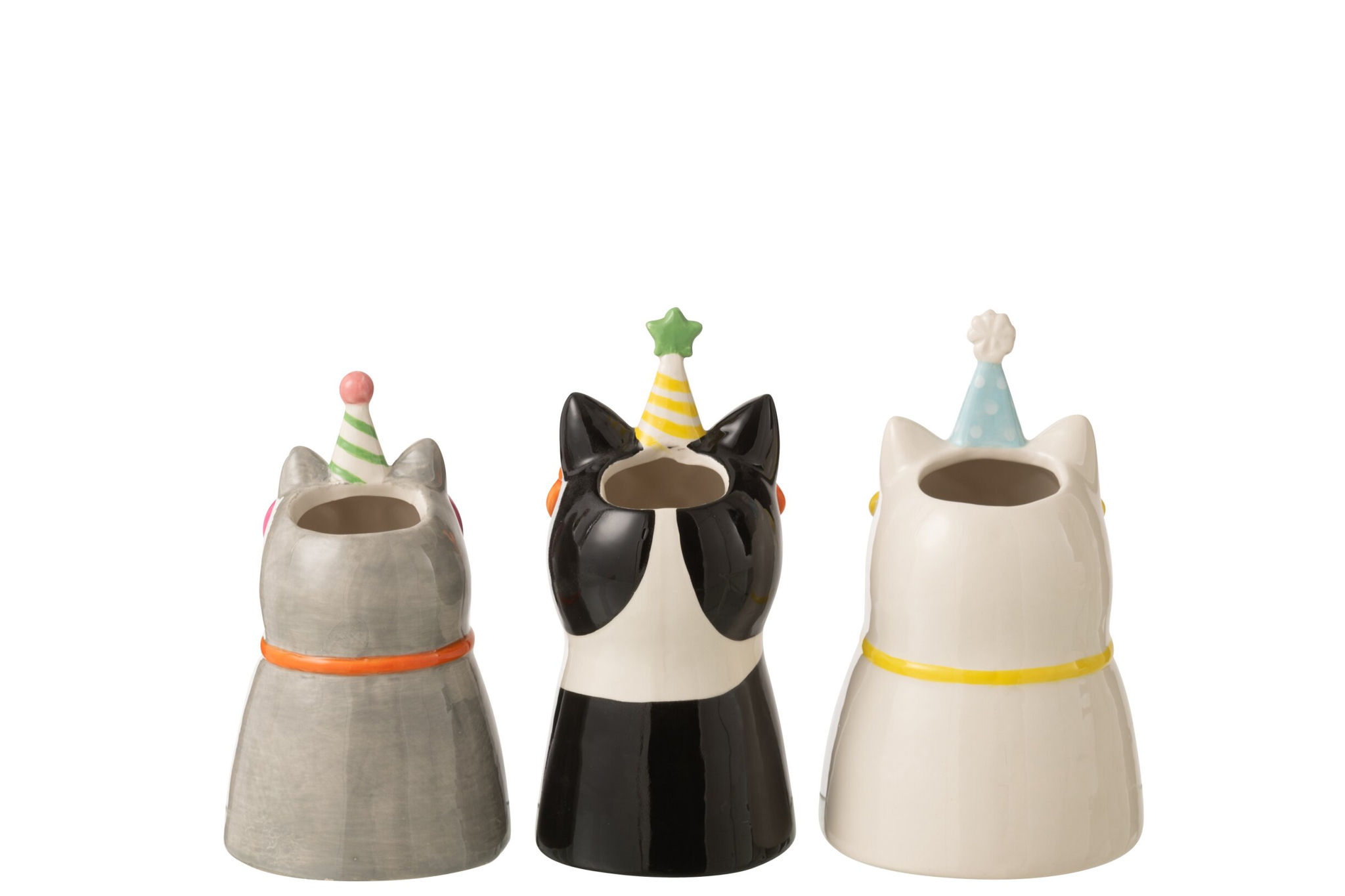 Vaas Ivo Keramiek Meerkleurig H21 cm - Set van 3