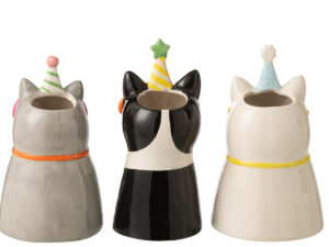 Vaas Peilund Keramiek Meerkleurig H26 cm - Set van 3