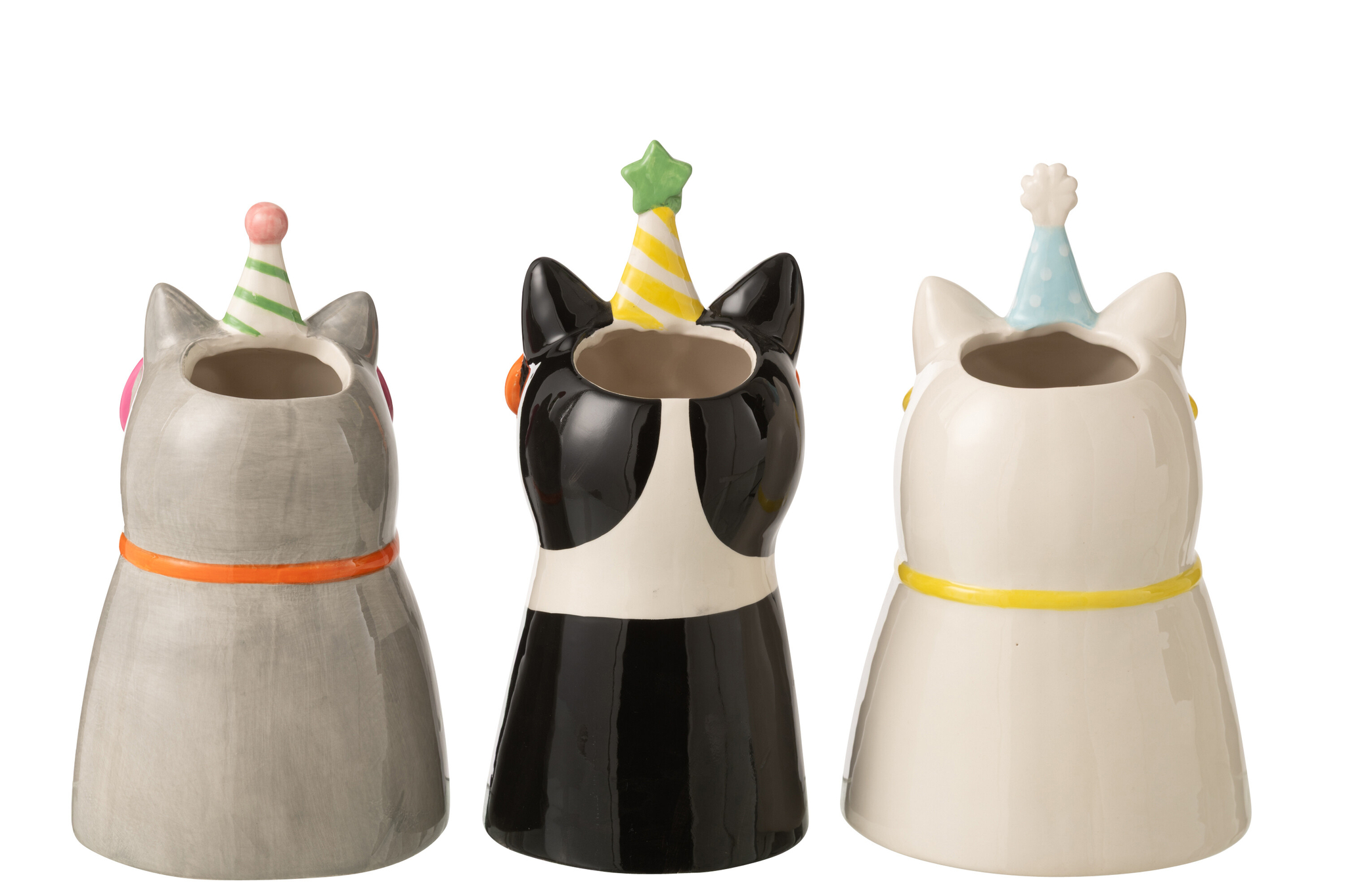 Vaas Peilund Keramiek Meerkleurig H26 cm - Set van 3