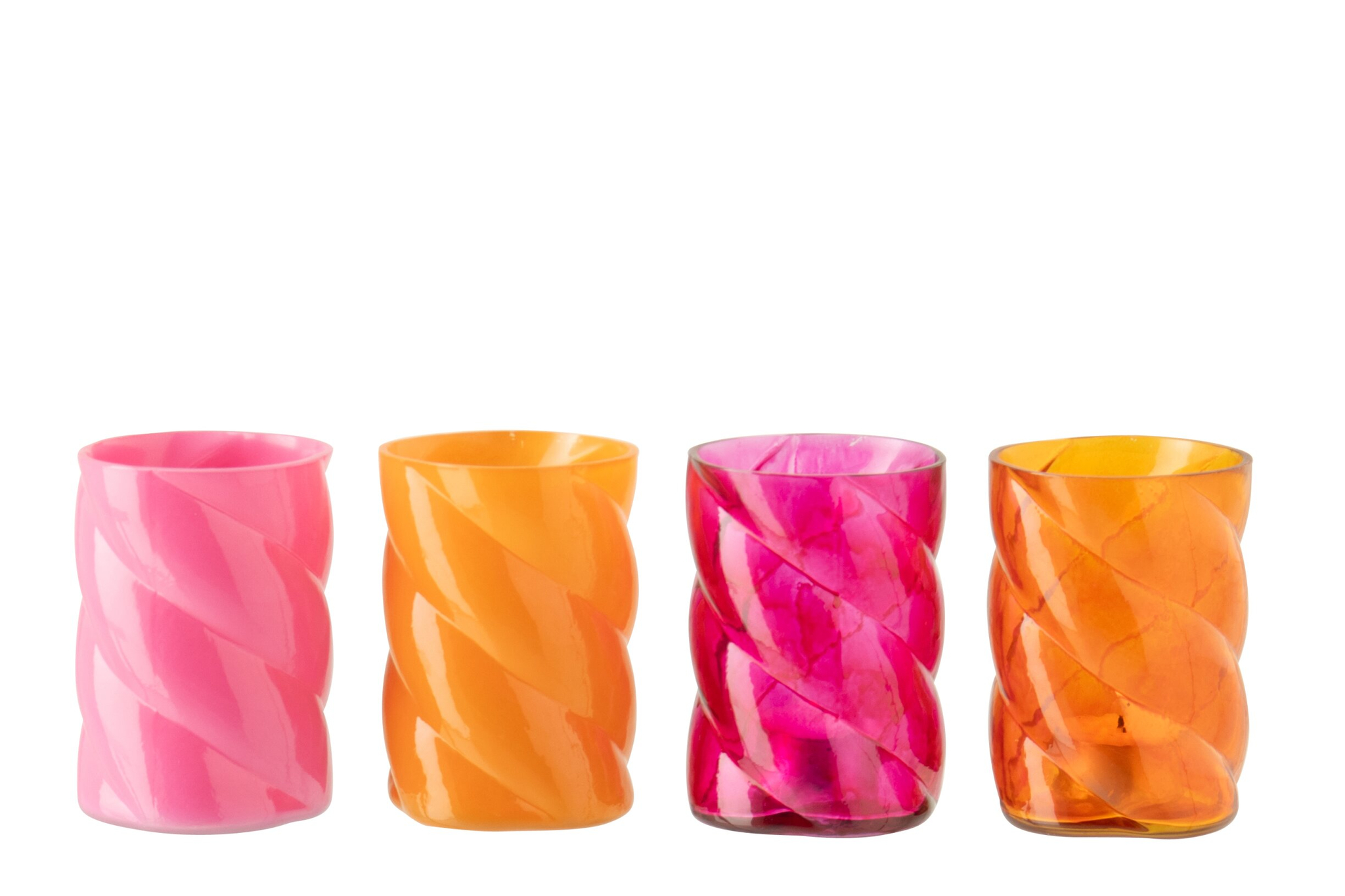Hurricaneglas Halella Glas Oranje - Set van 4