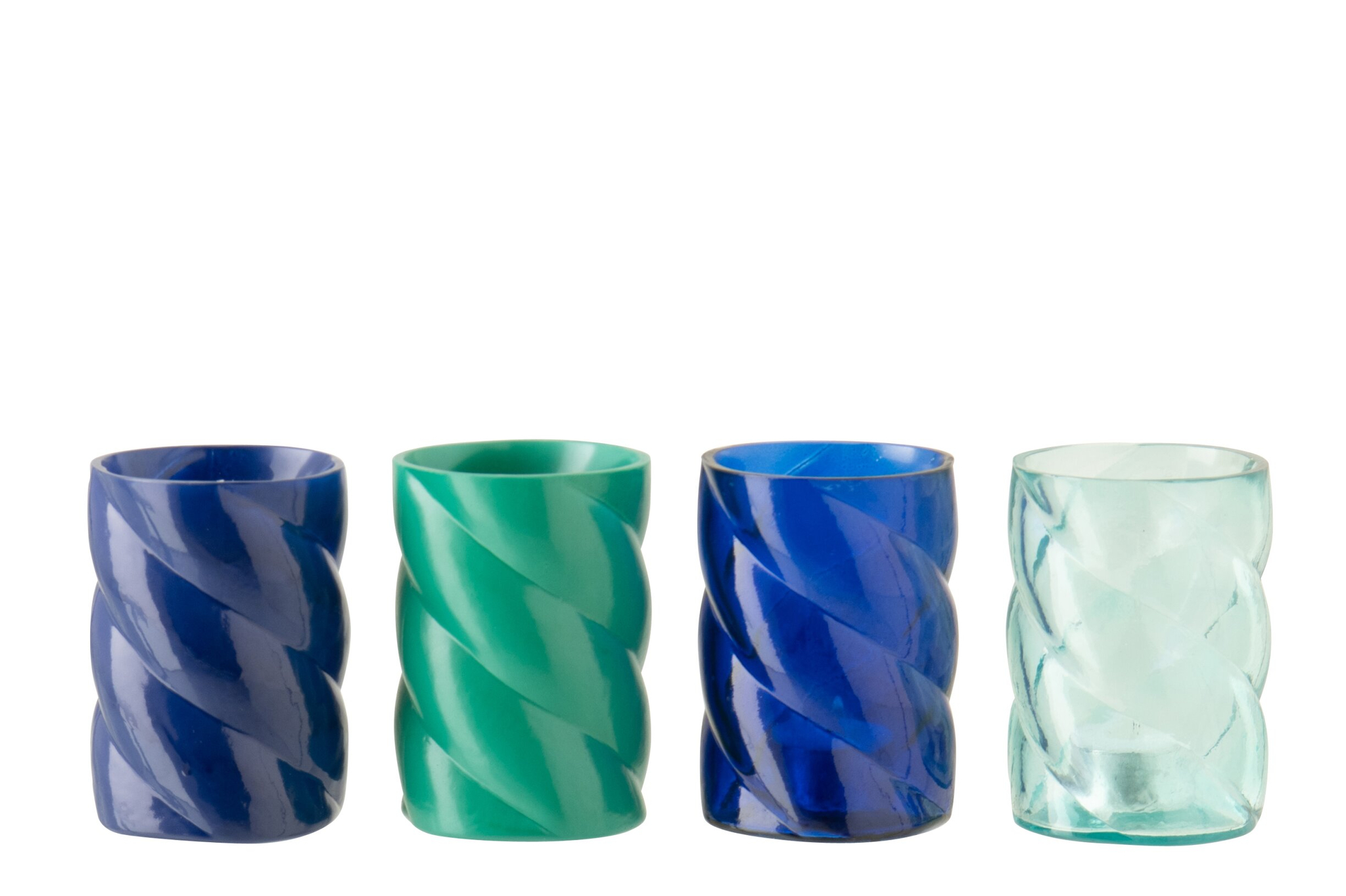 Hurricaneglas Stommira Glas Blauw - Set van 4