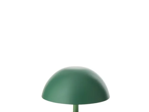 Tafellamp Vardil groen met glazen voet en compact LED-ontwerp