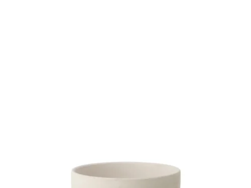 Witte Kliennon bloempot van keramiek, rond model, H19 cm, subtiel en stijlvol voor elk interieur