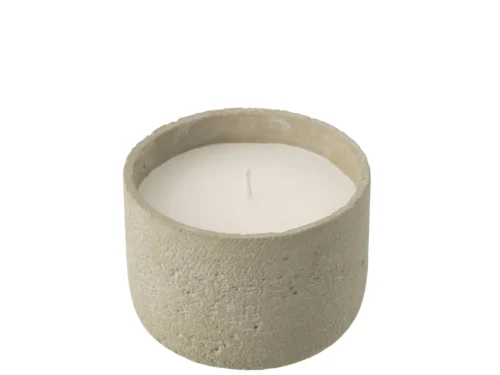 Ronde Reiltel buitenkaars groen met paraffine en cement, rustieke look voor terras of balkon