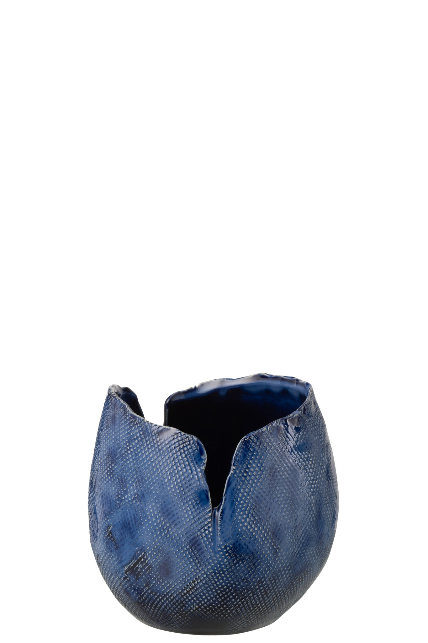 Vaas Prarik Klei Blauw H19,5 cm