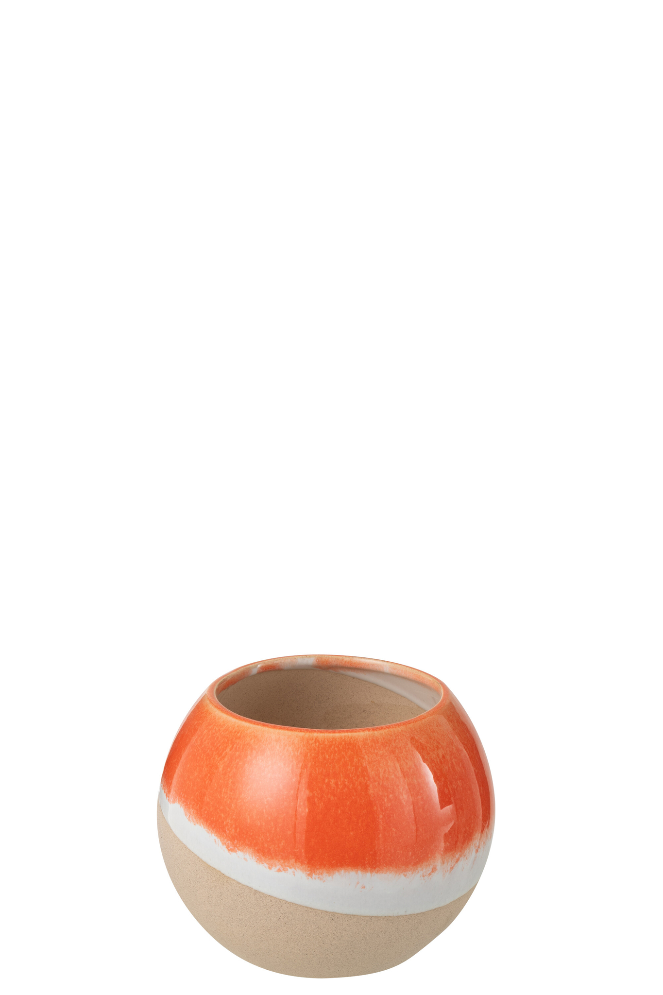 Bolvaas Flolaro Klei Oranje H13 cm - Afbeelding 2