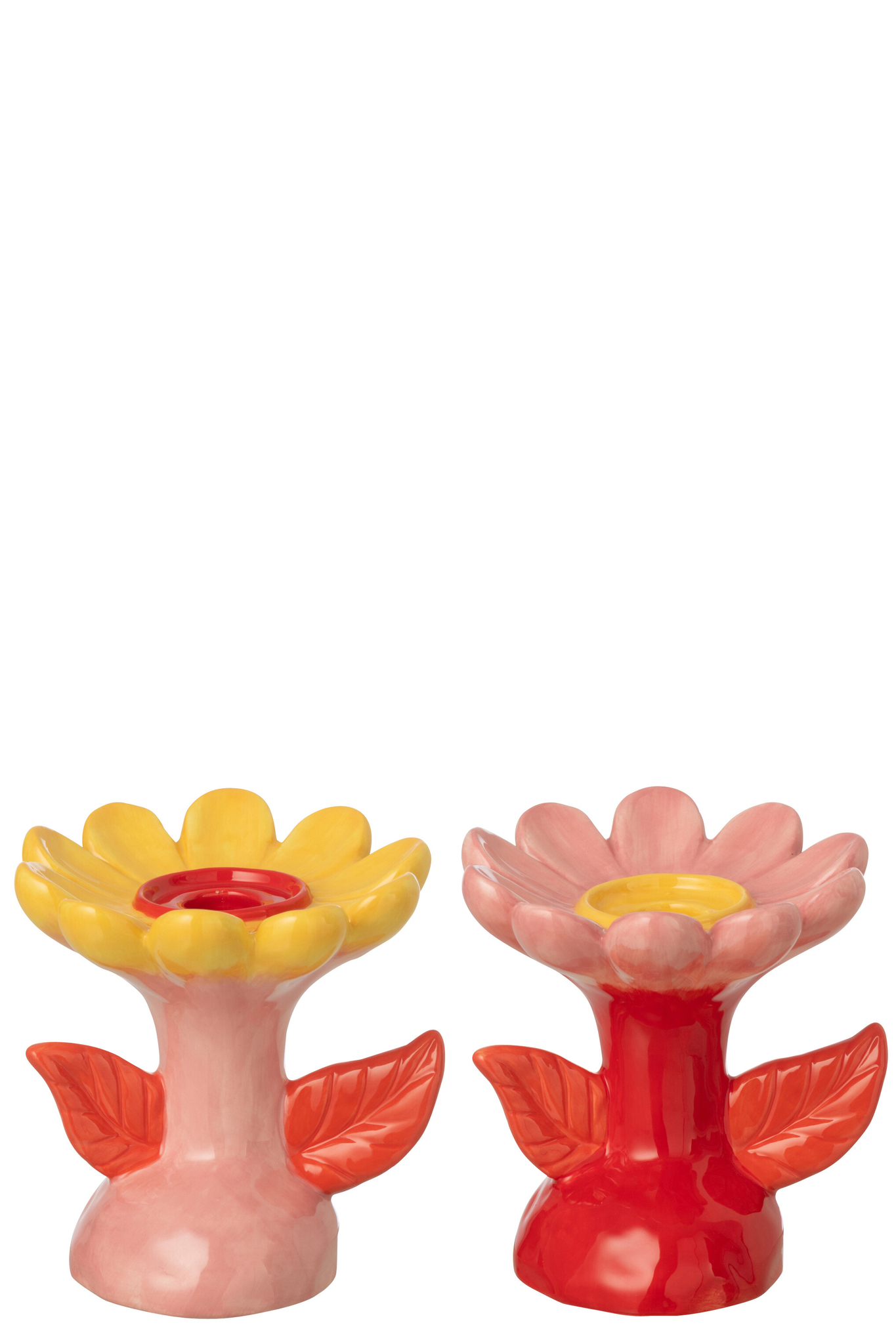 Kaarsenhouder Baantond Steen Meerkleurig - Set van 2 - Afbeelding 3