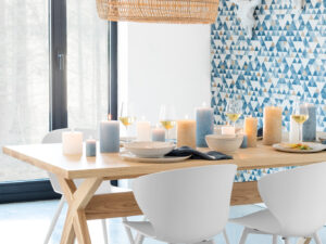 Cilinderkaars Brasso Blauw