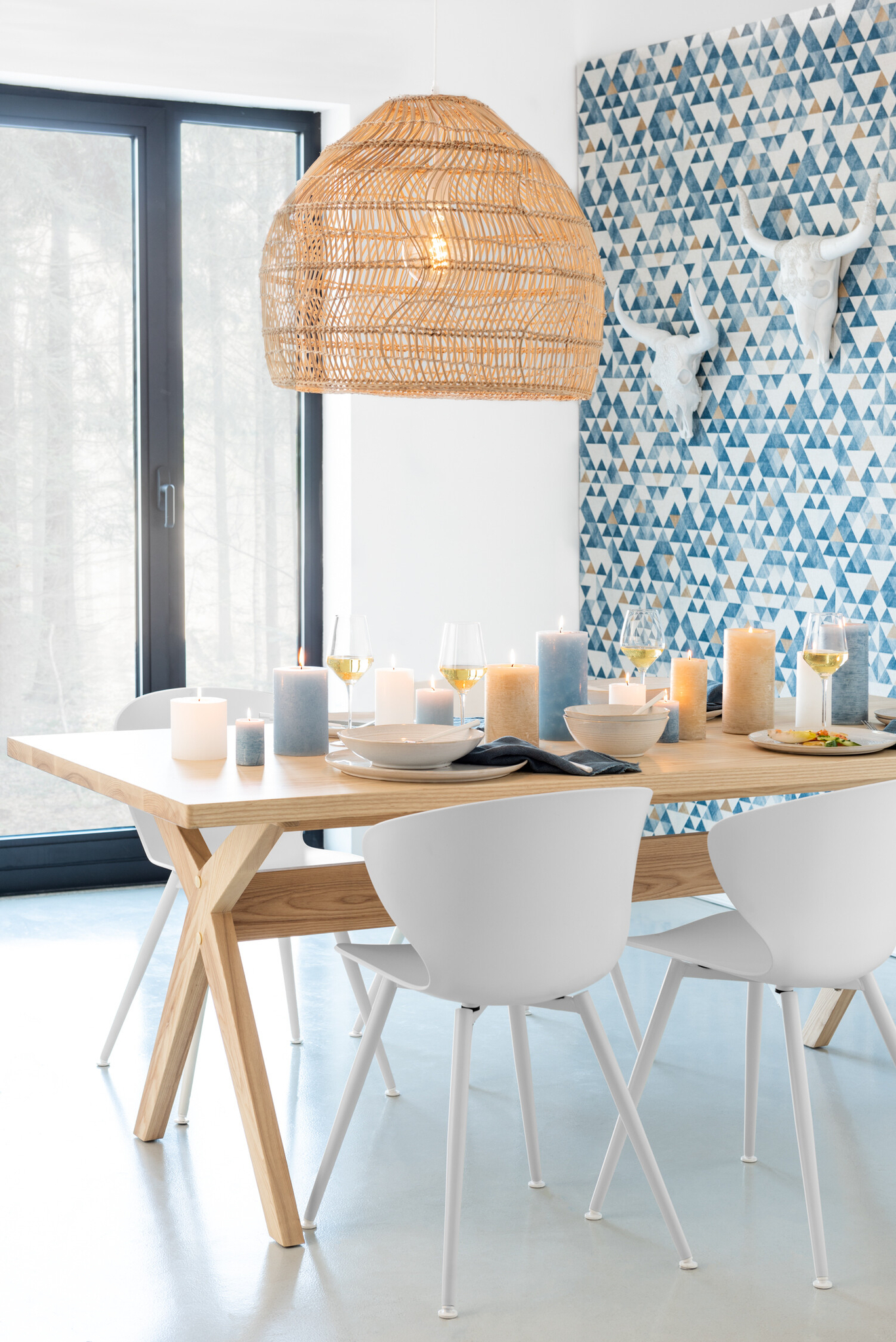 Cilinderkaars Brasso Blauw
