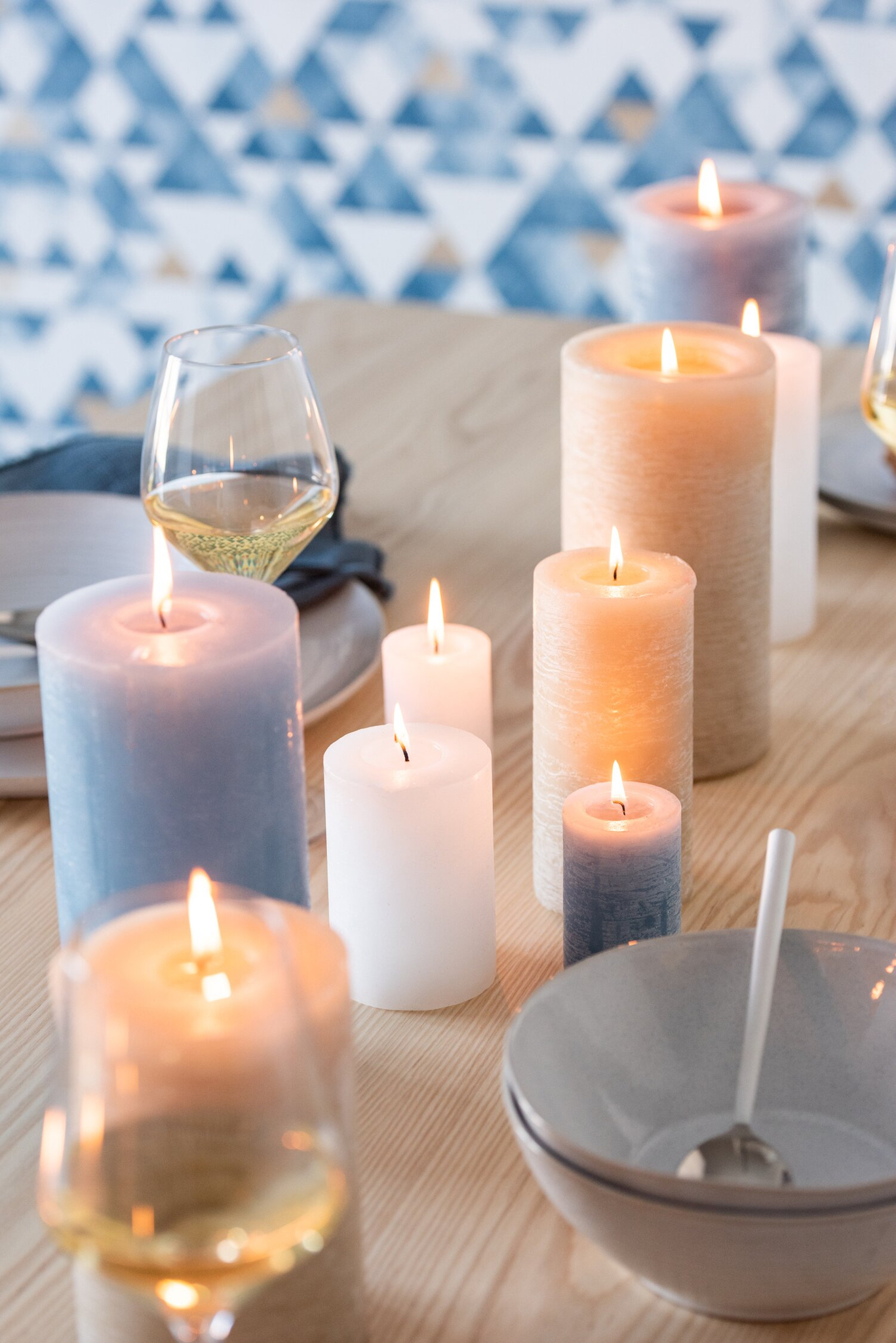 Cilinderkaars Brasso Blauw - Afbeelding 2
