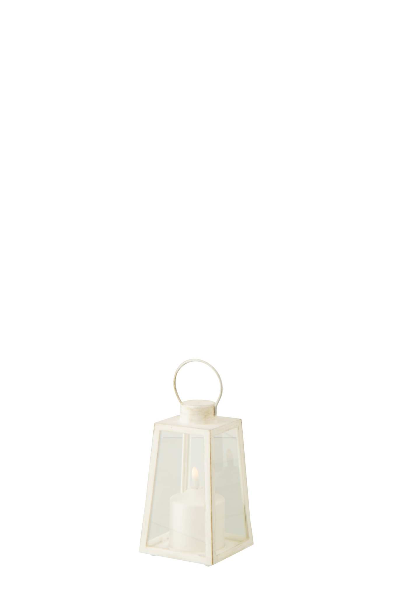 Windlicht Fiskella Glas Wit H17,5 cm