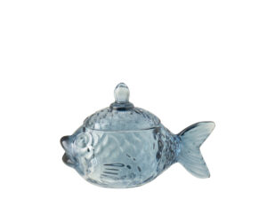 Decoratiefiguur Trekis Glas Blauw H10 cm