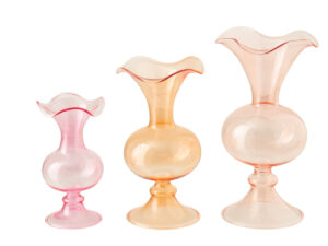 Vaas Traukano Glas Meerkleurig H23,8 cm - Set van 3