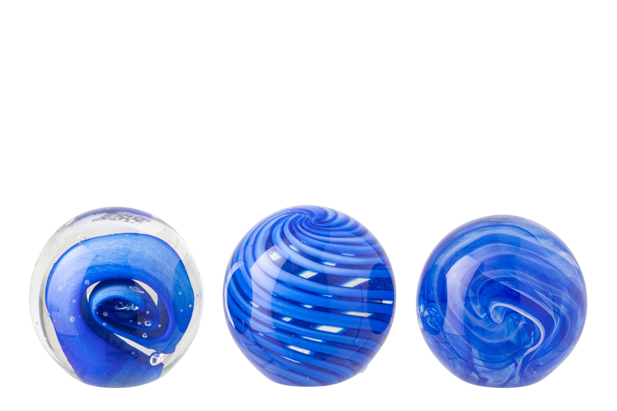 Woonaccessoire Brintel Glas Blauw - Set van 3