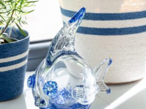 Decoratiefiguur Massum Glas Blauw H15 cm