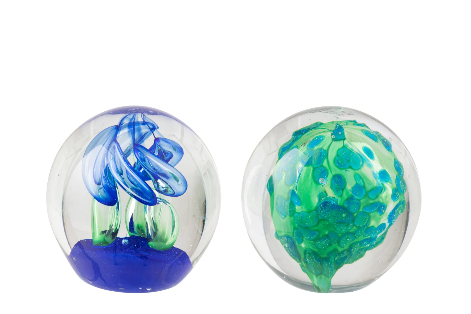 Presse-papier Neerrira Glas Blauw - Set van 2 - Afbeelding 2
