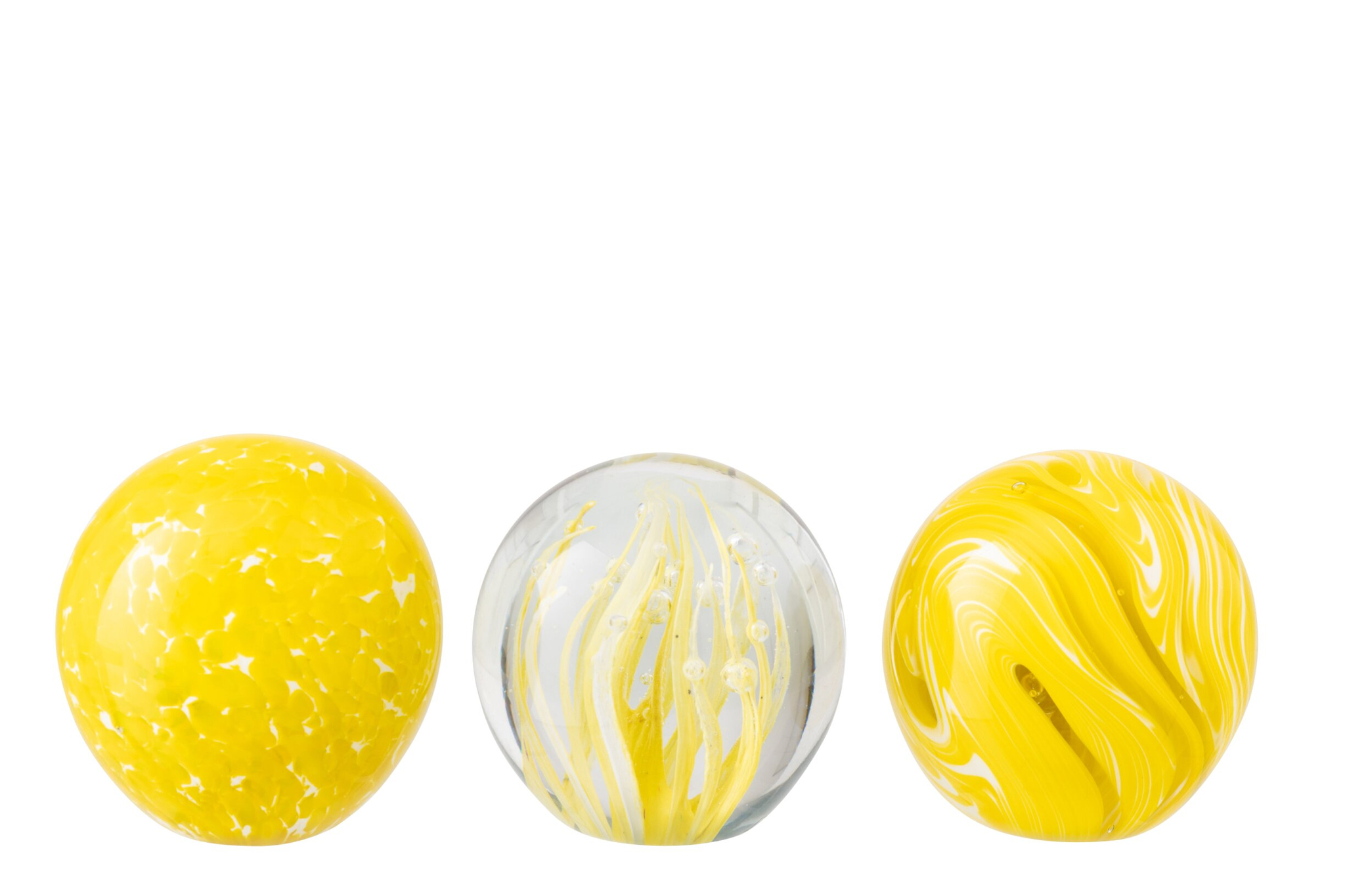 Presse-papier Cenona Glas Geel - Set van 3 - Afbeelding 2