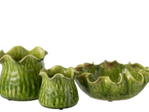 Bloempot Klurrer Klei Groen H18 cm