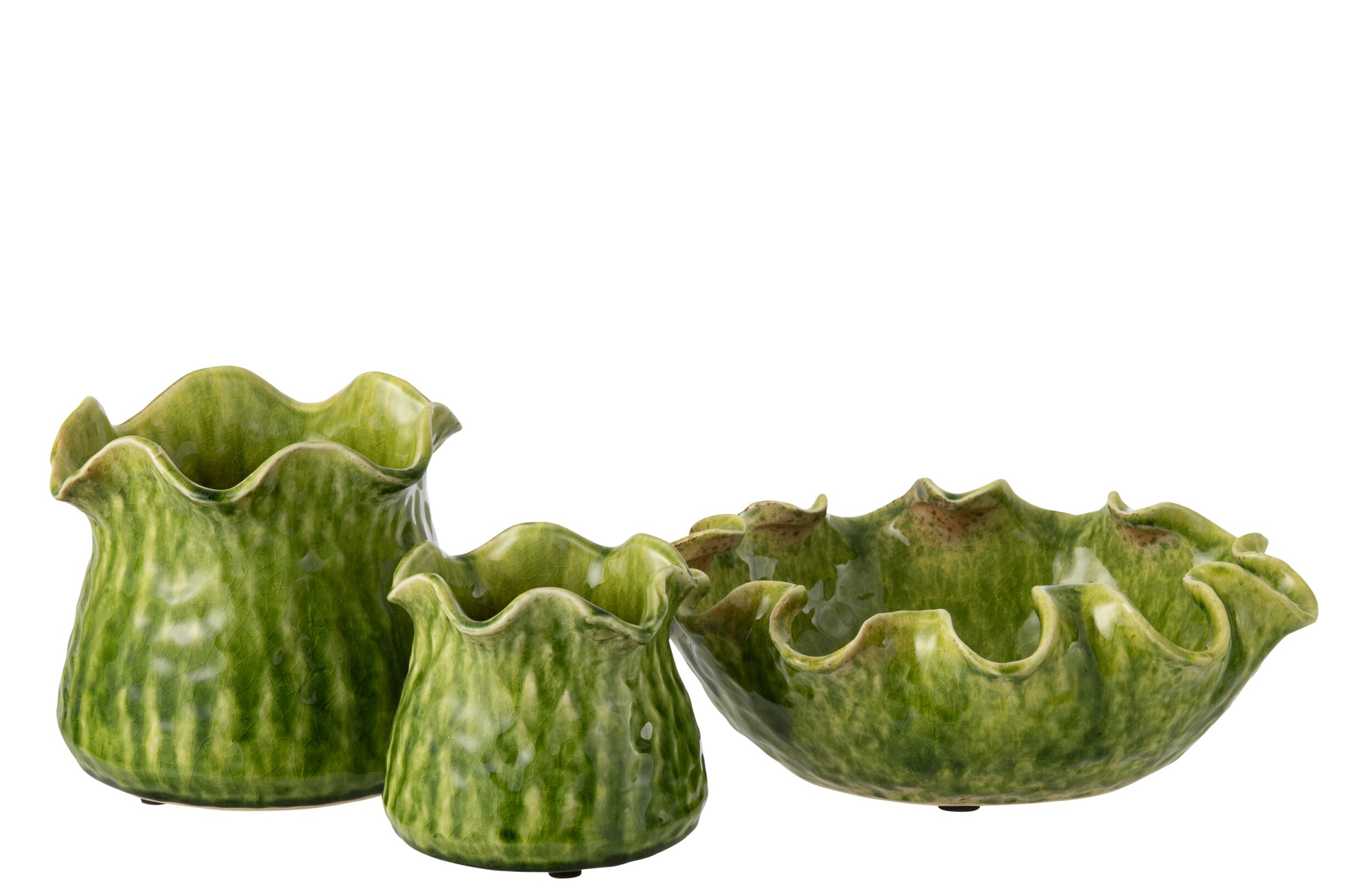 Bloempot Klurrer Klei Groen H18 cm