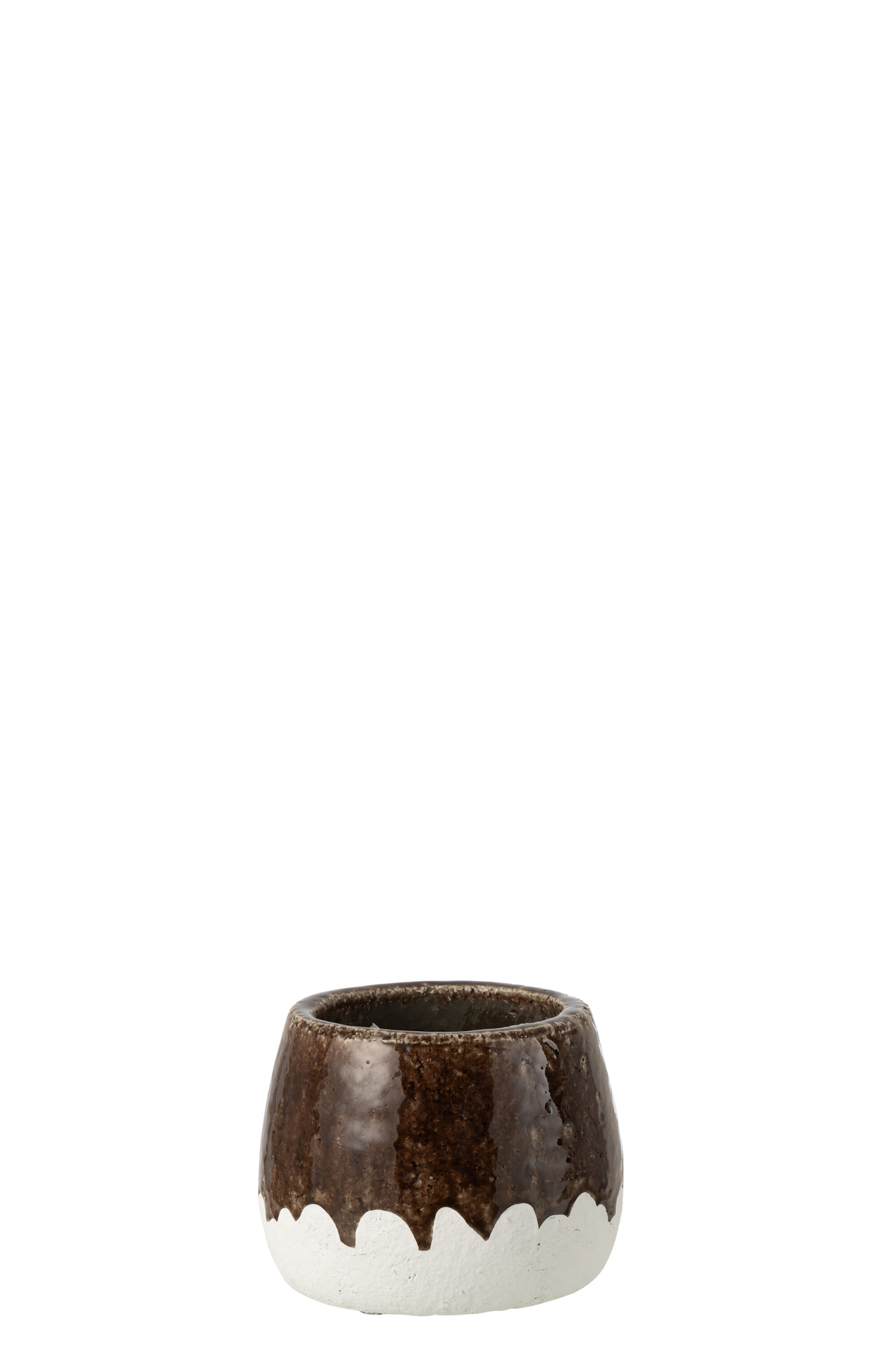 Bloempot Fleiskaro Klei Wit H15 cm - Set van 2