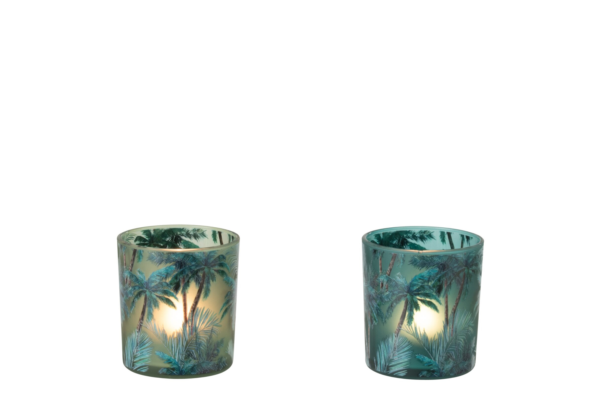 Waxinelichthouder Klietona Glas Meerkleurig - Set van 2