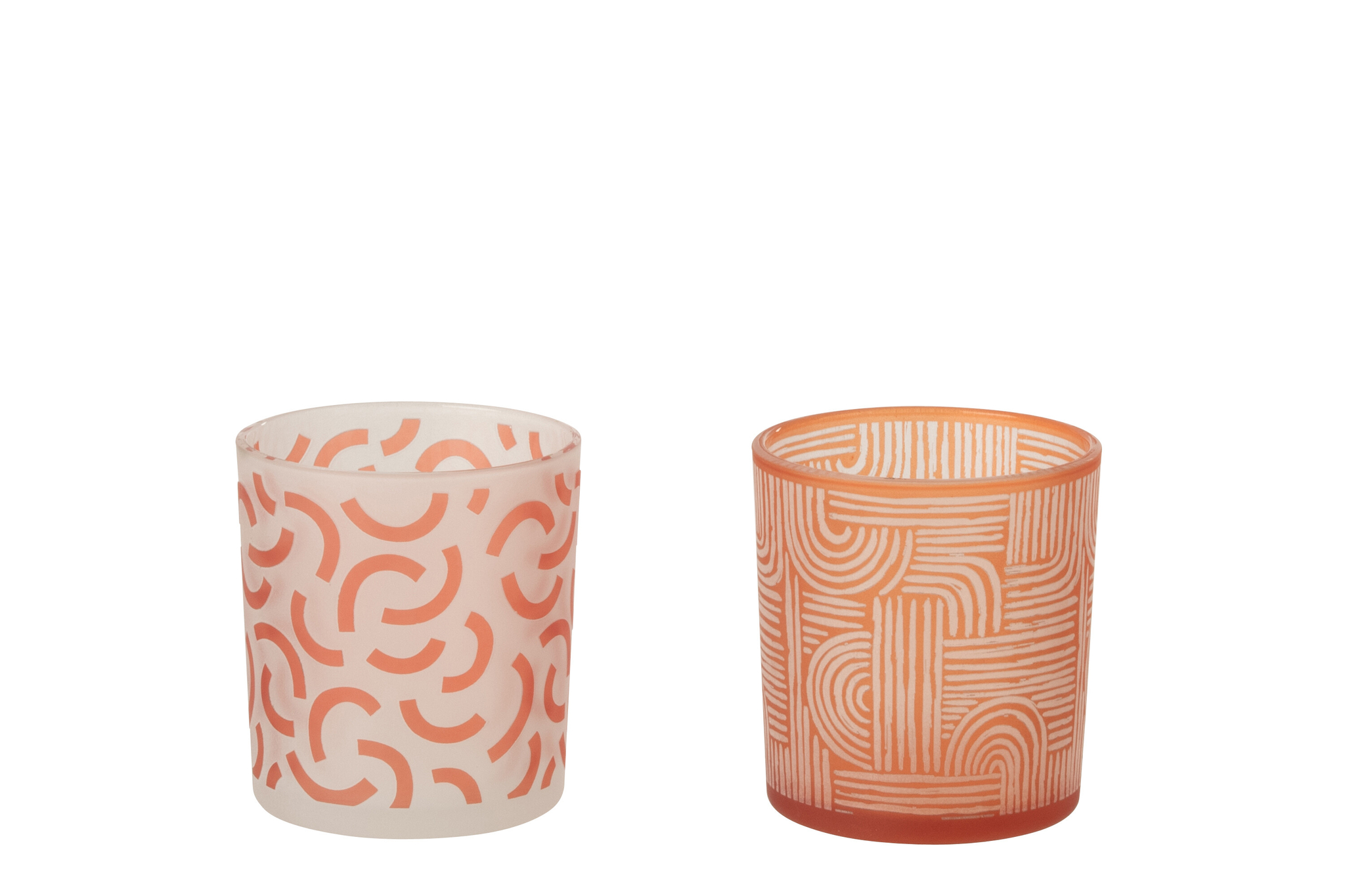 Waxinelichthouder Trudon Glas Oranje - Set van 2 - Afbeelding 2