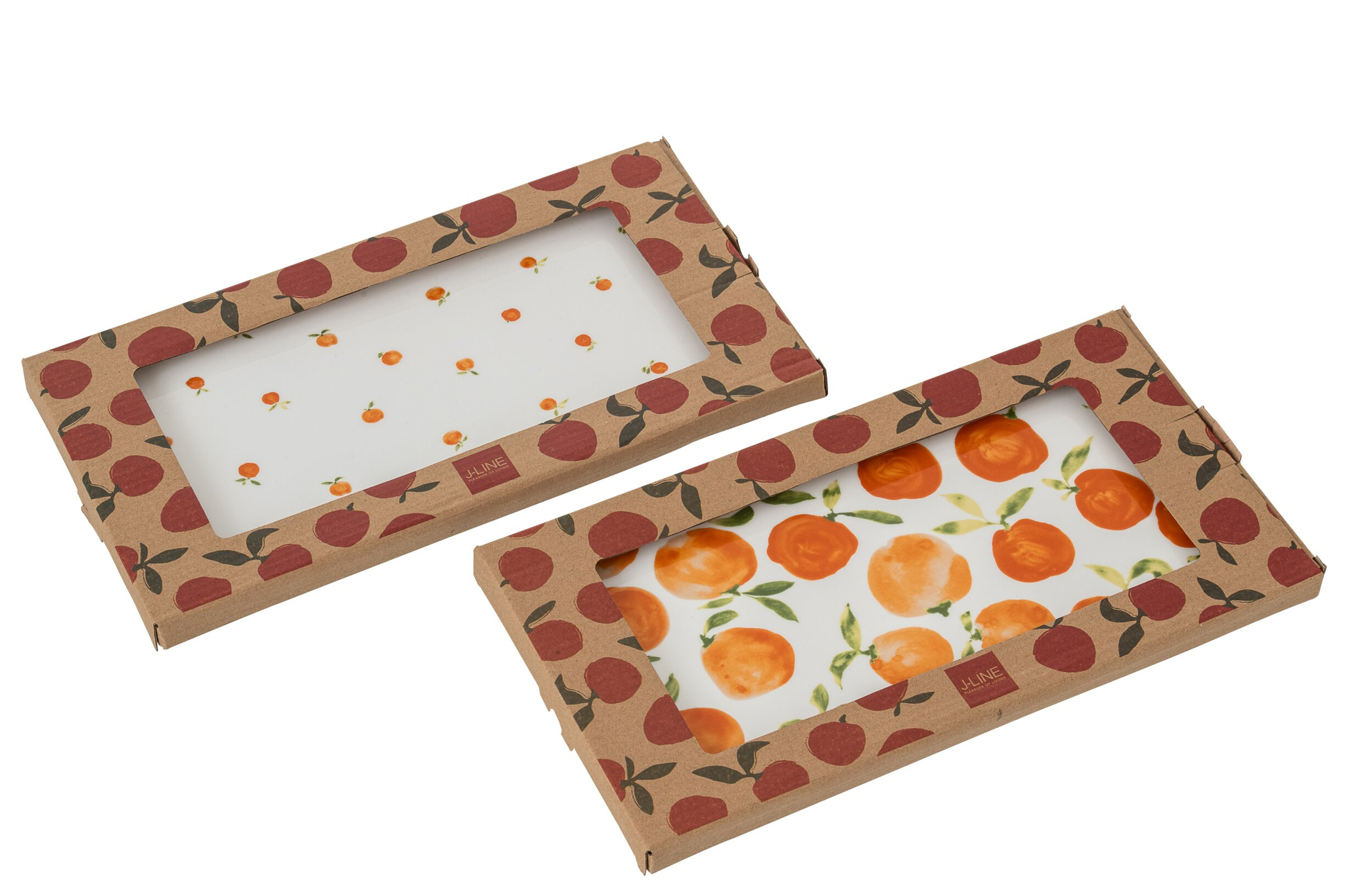 Dienblad Flema Keramiek Wit - Set van 2