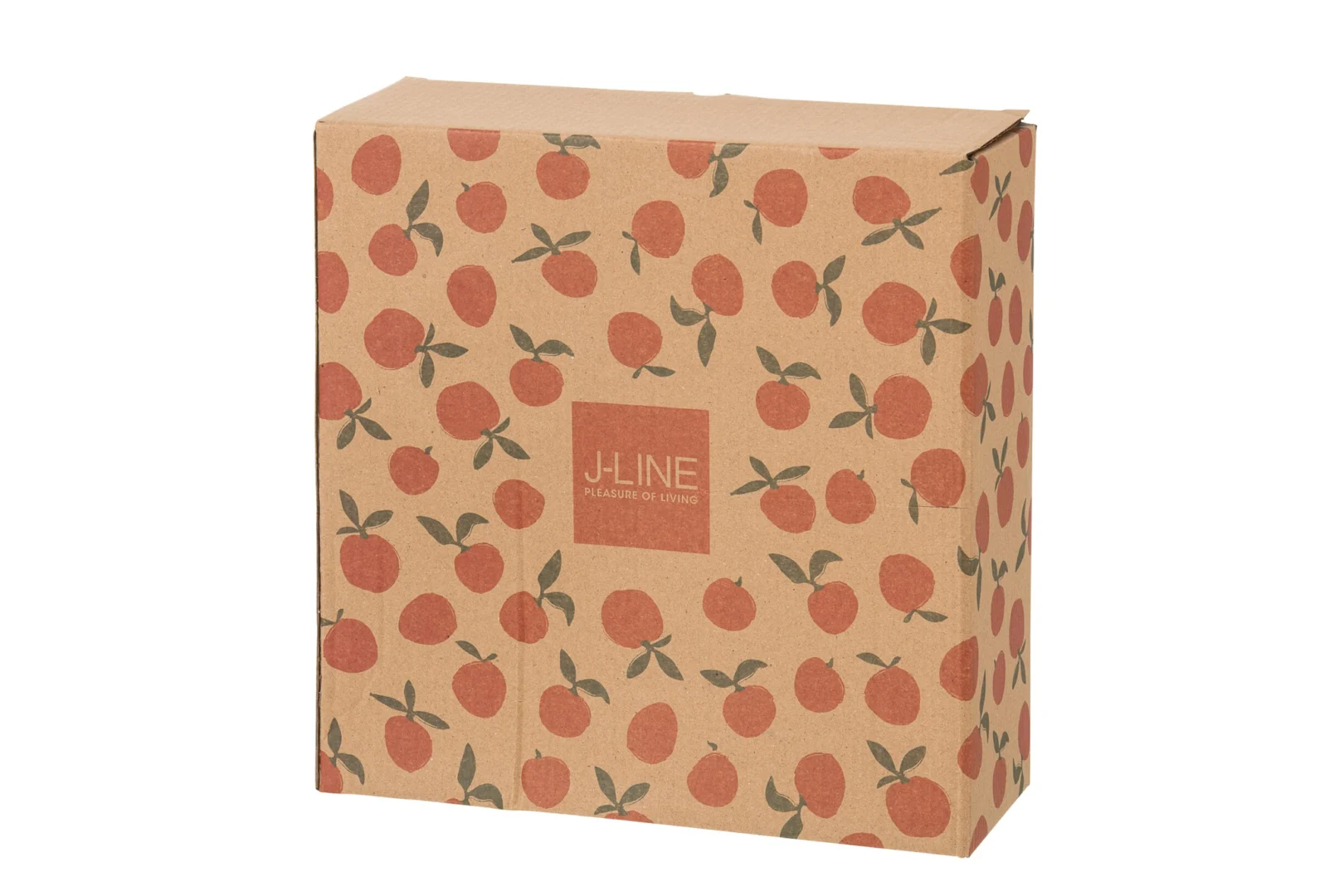Woonaccessoire Melty Keramiek Wit in compacte verpakking met J-LINE fruitprint