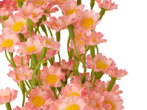 Kunstbloem Vemmira Stof Wit - Set van 2