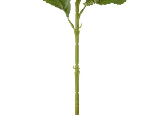 Kunstbloem Tirmea groene hortensia van PVC met draad, met bloemkop en bladeren voor decoratie