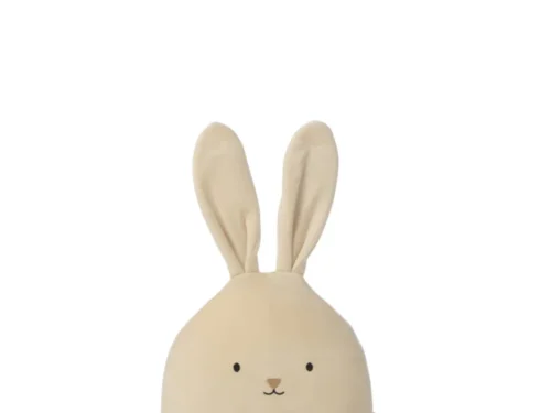 Beige Decoratiefiguur Deelvar met konijnenoren, zachte polyester uitstraling en lieve gezichtjesdetail