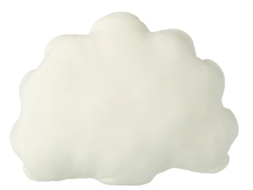 Wit Kinderkussen Baunsin in wolkvorm, compact en zacht voor de kinderkamer, 37 x 30 cm