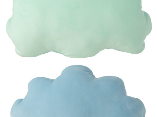 Kinderkussen Juldin blauw set van 2, wolkvormig en zacht, voor de kinderkamer
